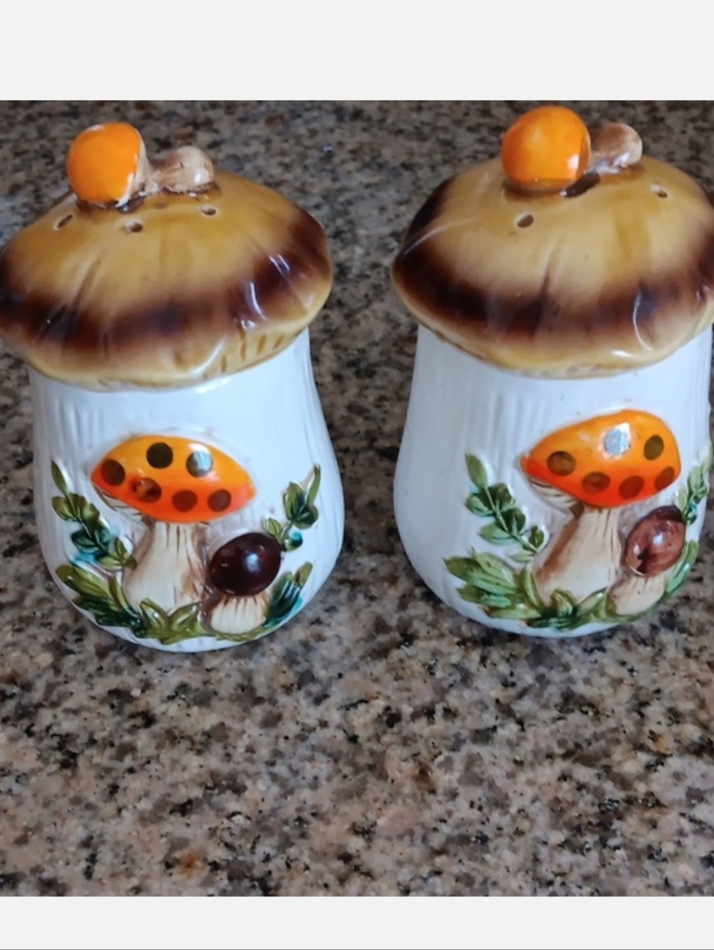 Sears 1976 Merry Mushroom Salt & Pepper Shakers